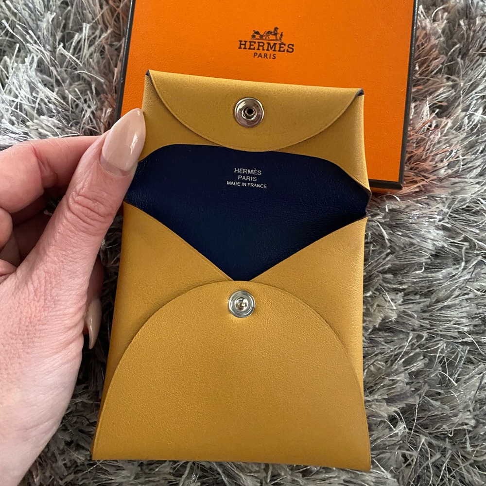 Hermès Bastia Leather Coin Purse